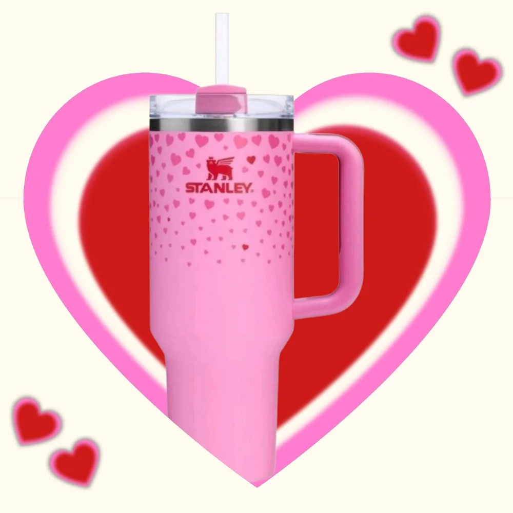 NWT 🎀 Heart Valentine Day Pink & Red Stanley 💕 NWT - Picture 10 of 10